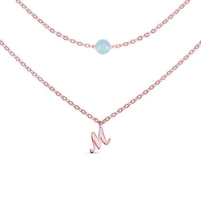 Moonstone Initial Name Necklace - United Bracelets