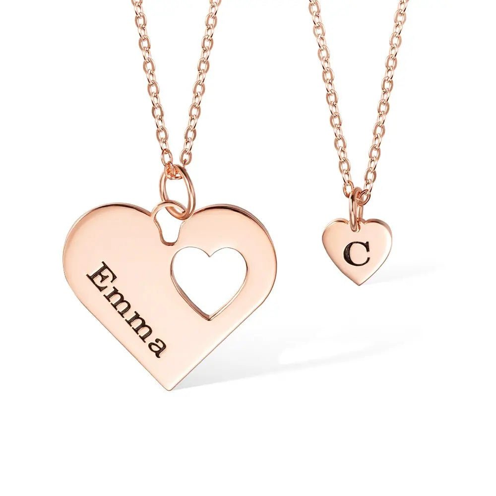 Mummy and Me Heart Necklace Set - United Bracelets