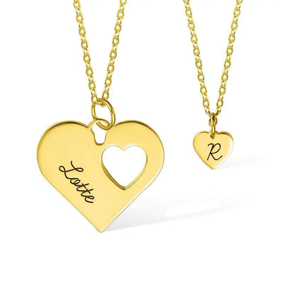 Mummy and Me Heart Necklace Set - United Bracelets