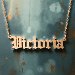 Old English Style Name Necklace - United Bracelets