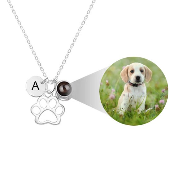 Paw print projection necklace hotsell