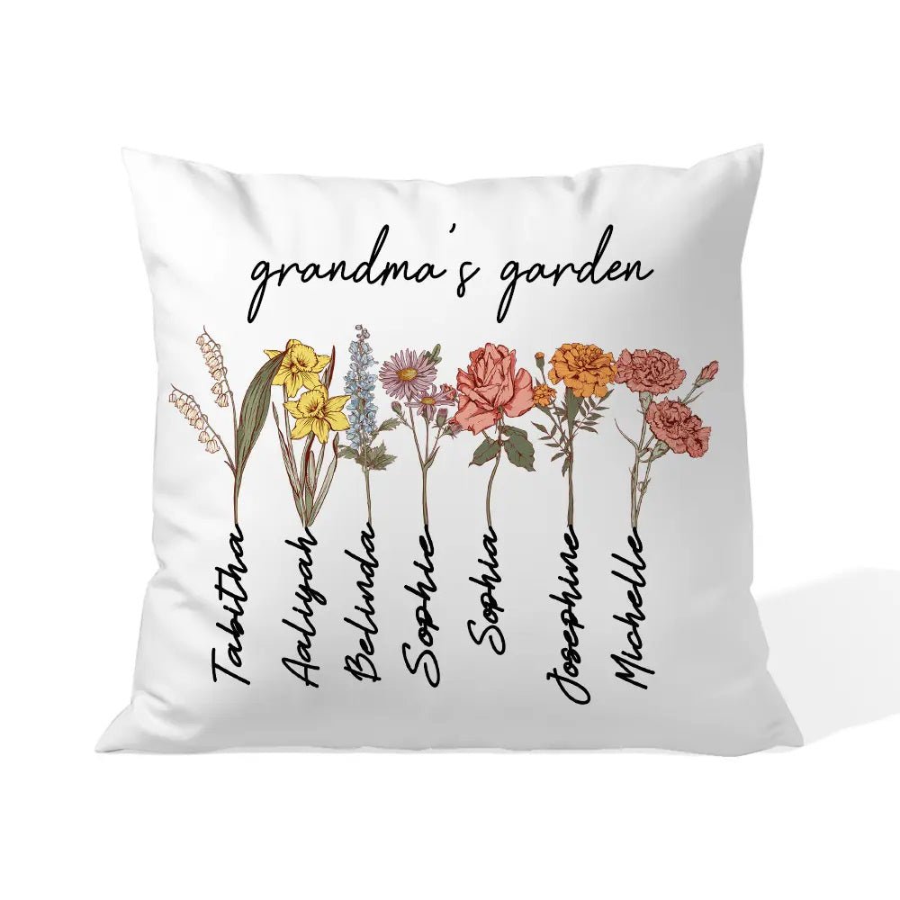 Personalised Birth Flower Cushion - United Bracelets