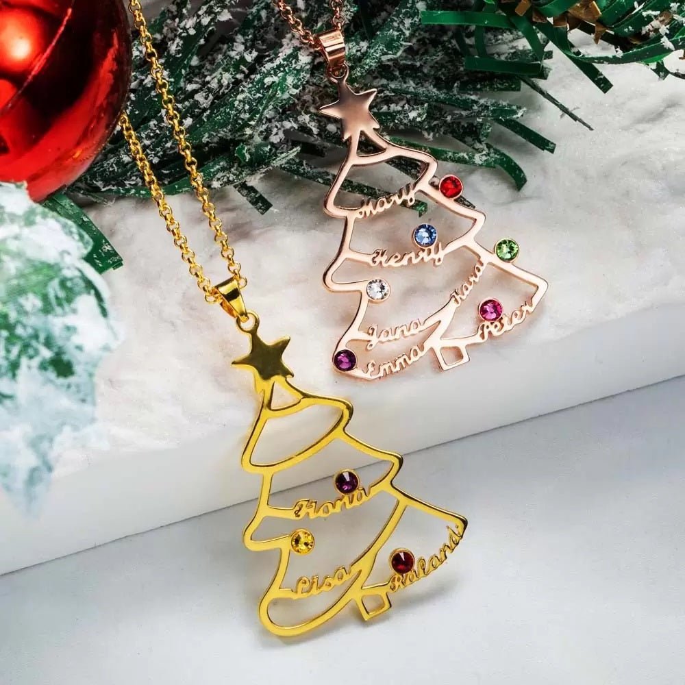 Personalised Christmas Tree Necklace - United Bracelets