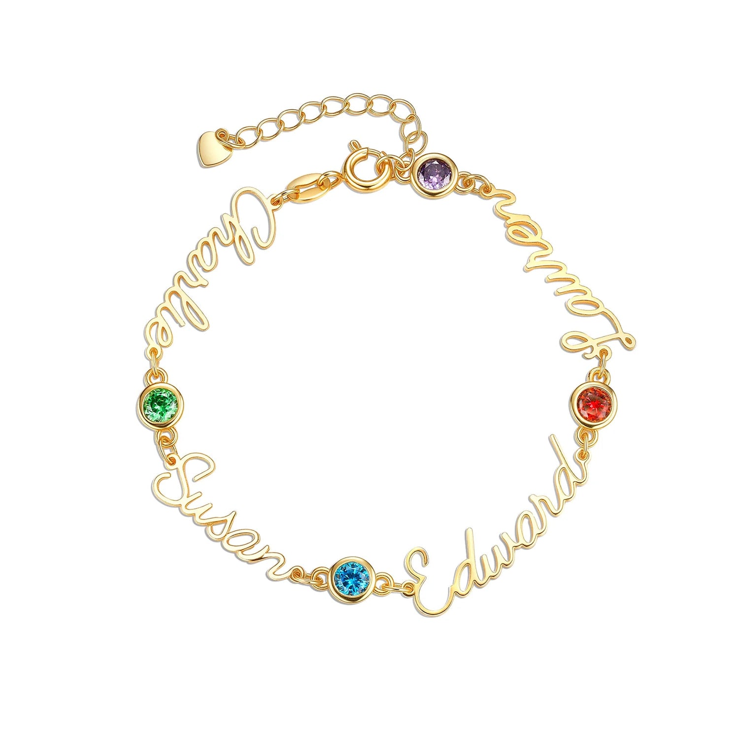 Personalised Family Bracelet with 1 to 4 Names - United Bracelets