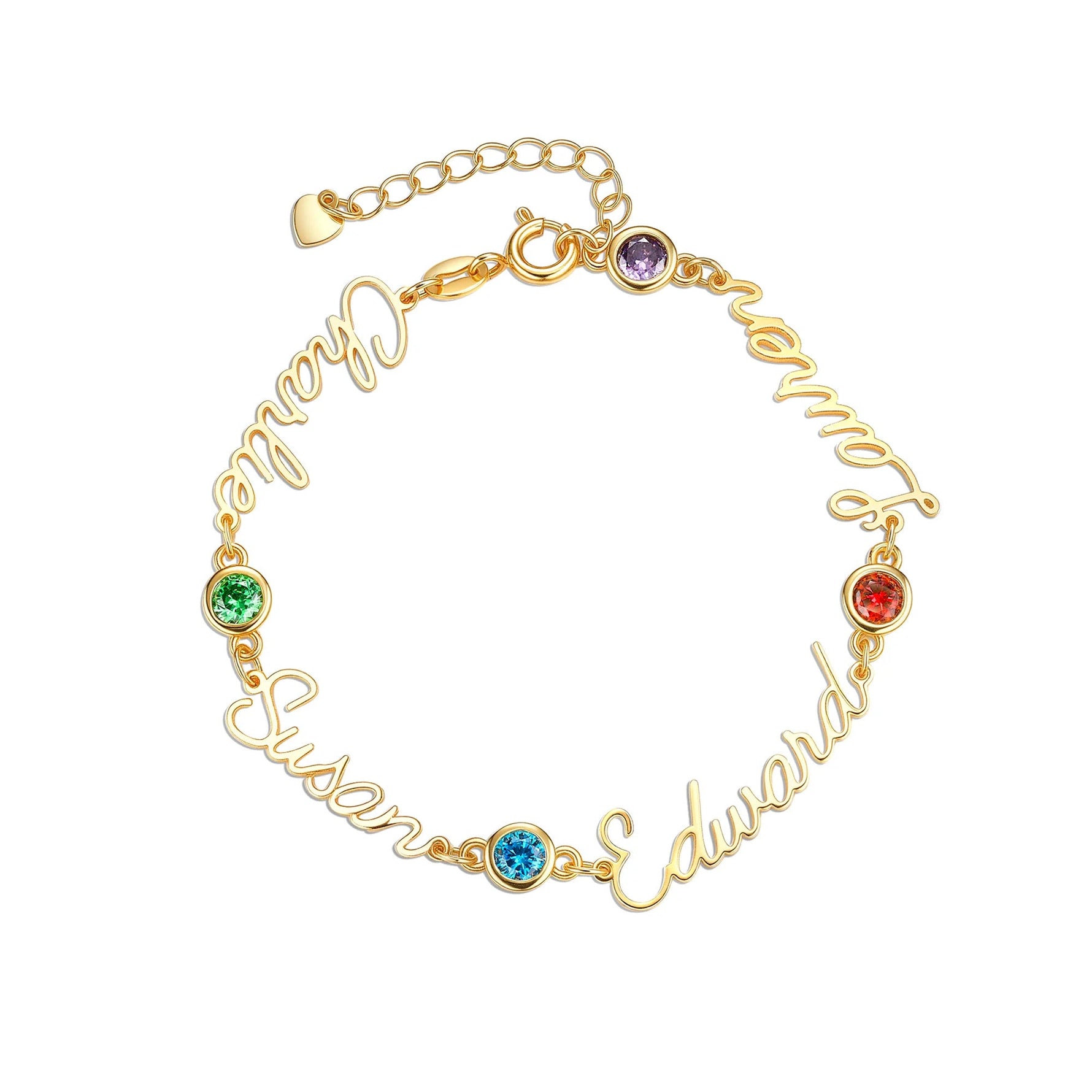 Personalised Family Bracelet with 1 to 4 Names - United Bracelets