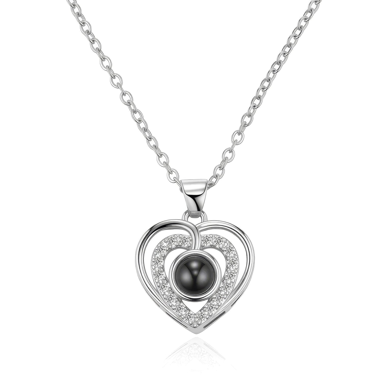 Personalised Heart Projection Necklace - United Bracelets