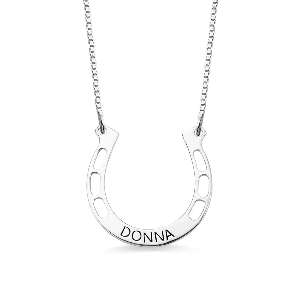 Personalised Horseshoe Necklace - United Bracelets