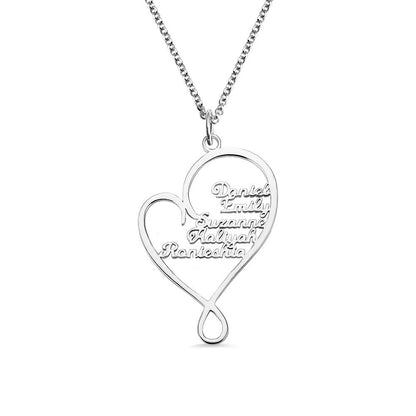 Personalised Hugging Heart Necklace - United Bracelets