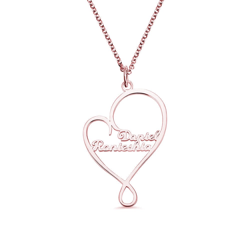 Personalised Hugging Heart Necklace - United Bracelets