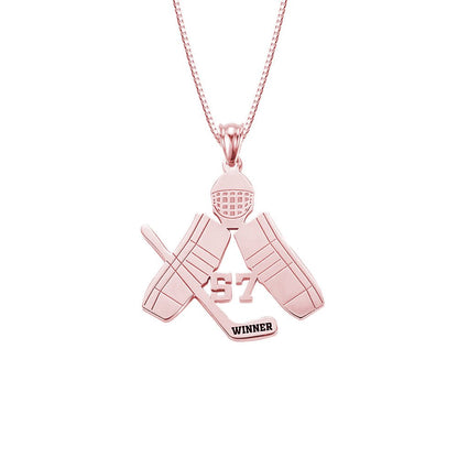 Personalised Ice Hockey Goalie Necklace - United Bracelets