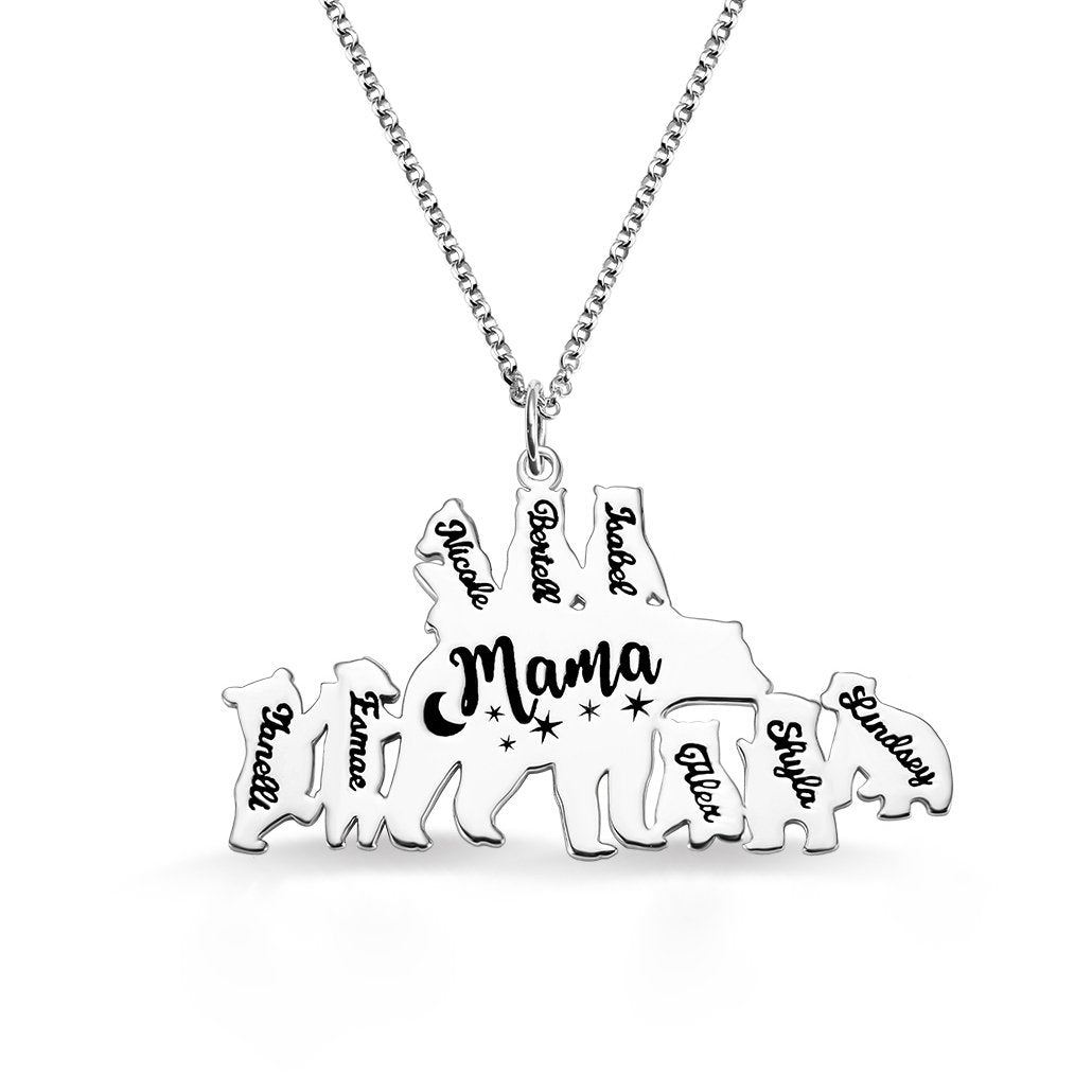 Personalised Mama and Baby Bear Necklace - United Bracelets