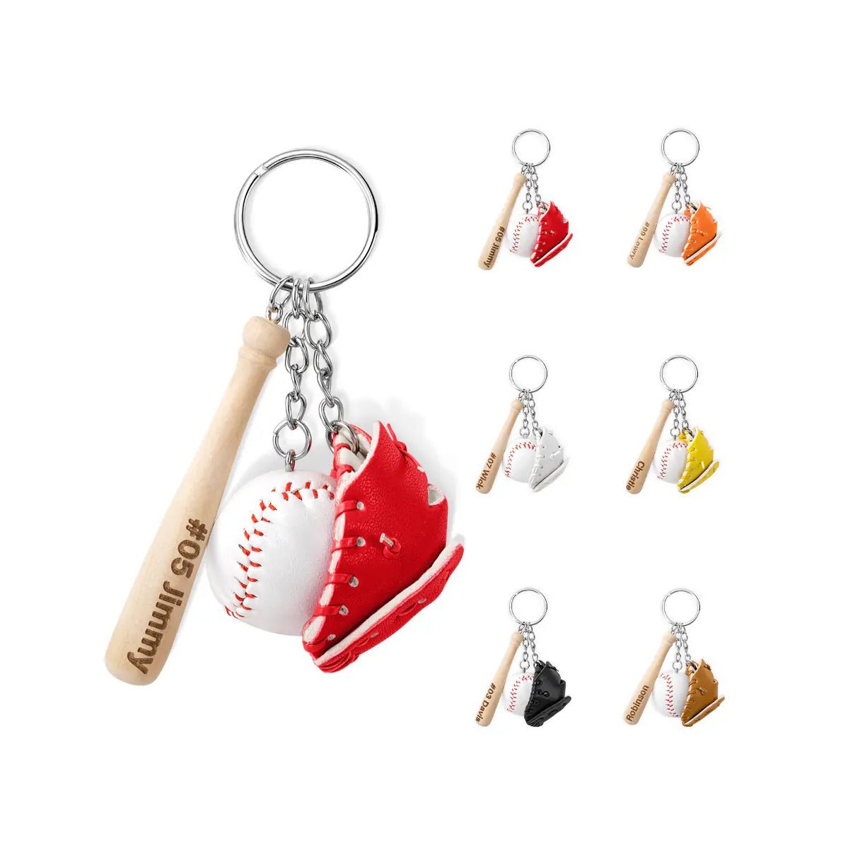 Personalised Mini Baseball Keychain - United Bracelets