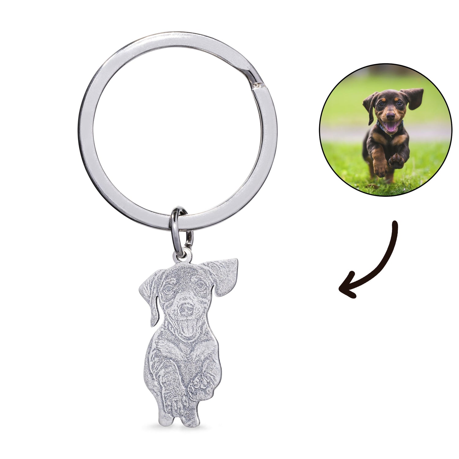 Personalised Pet Charm Keyring - United Bracelets