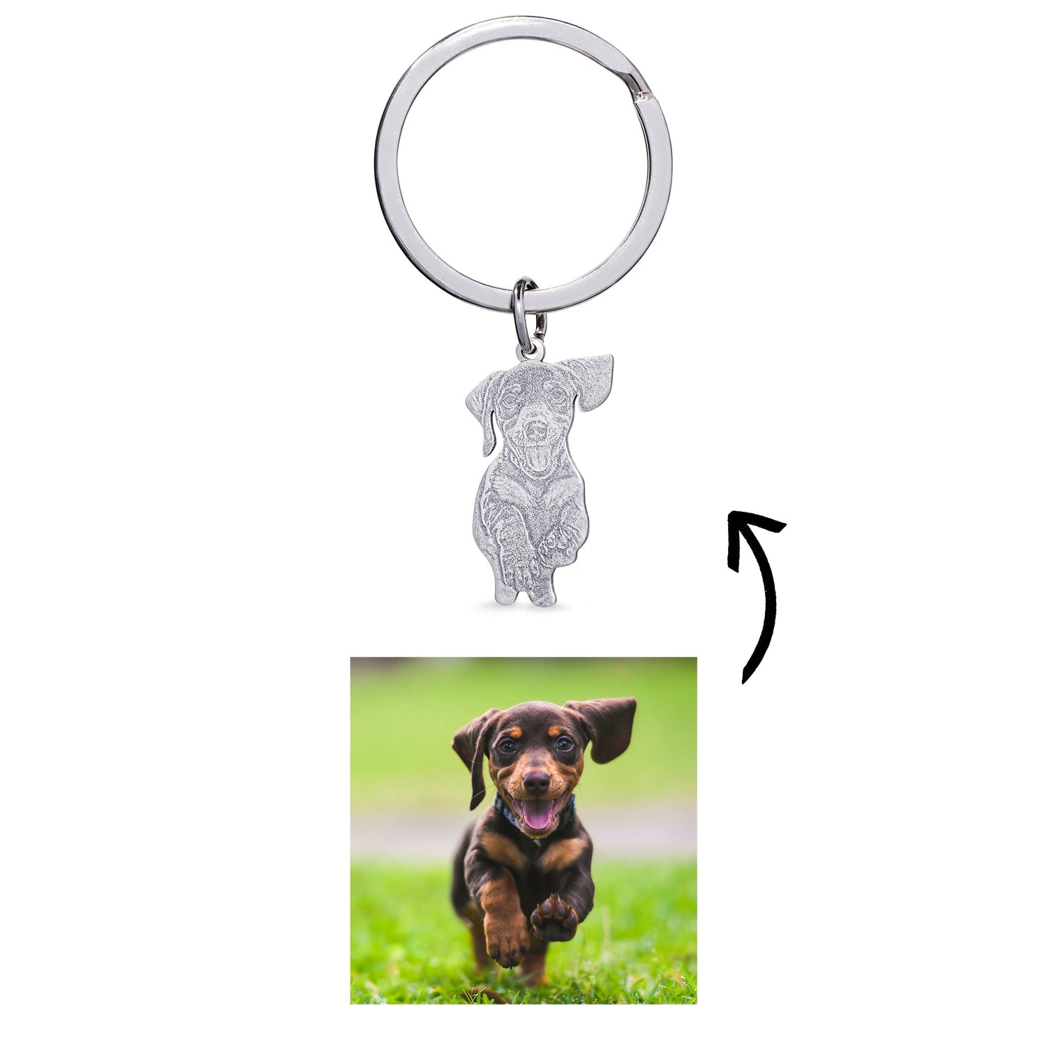 Personalised Pet Charm Keyring - United Bracelets