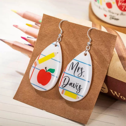 Personalised Teacher Earrings - United Bracelets