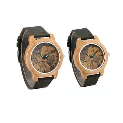 Photo Engraved Bamboo Watch - United Bracelets