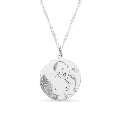 Photo Engraved Disc Necklace - United Bracelets