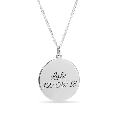 Photo Engraved Disc Necklace - United Bracelets