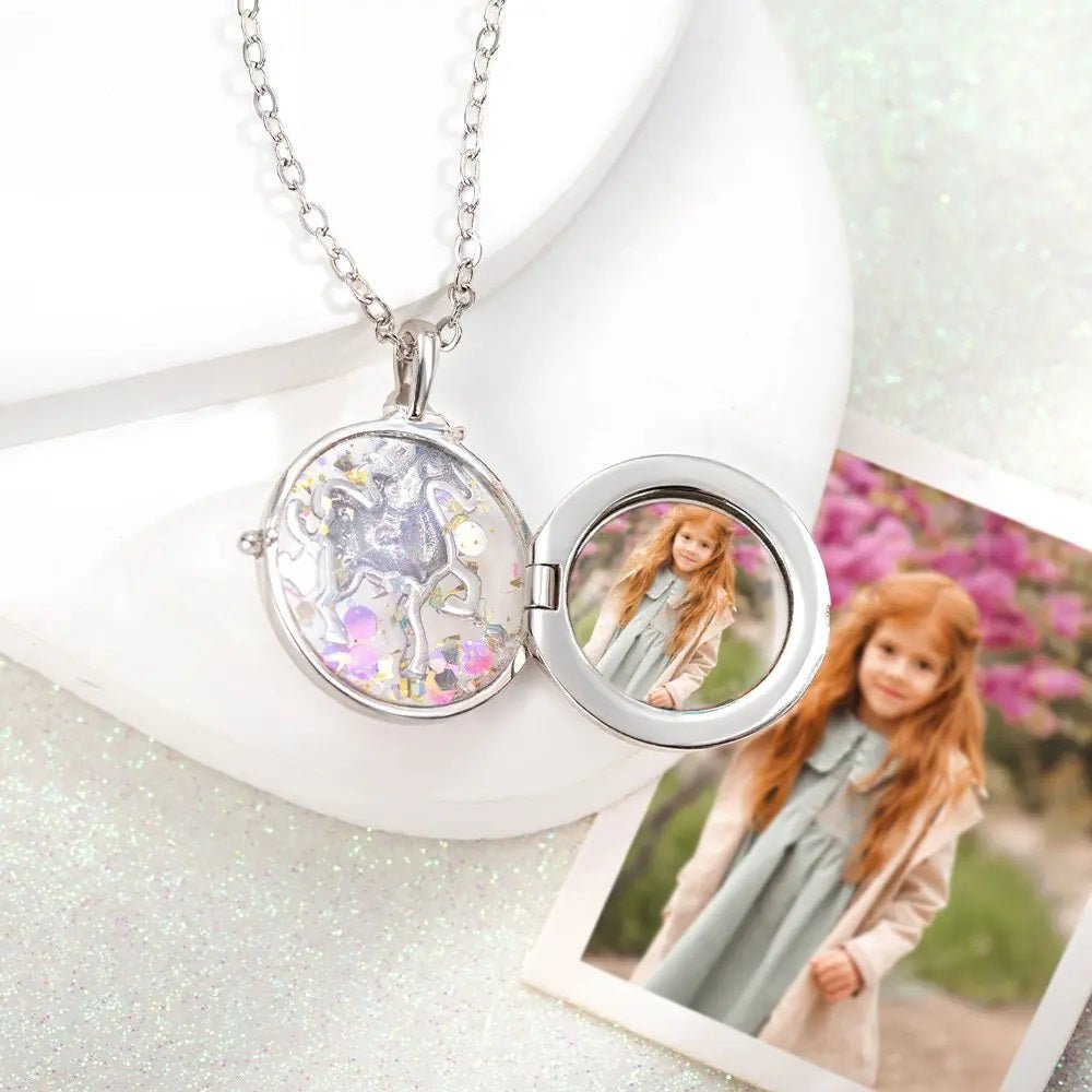 Photo Locket with Unicorn Pendant - United Bracelets