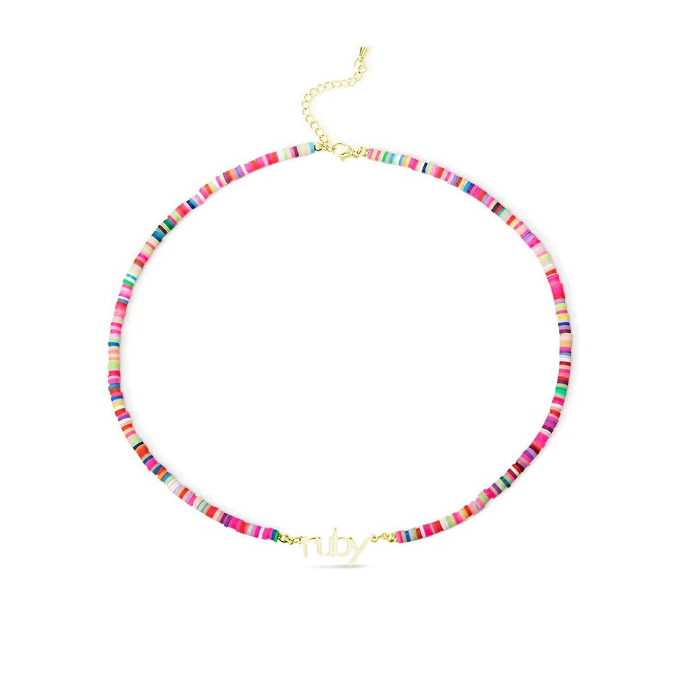 Rainbow Name Necklace in Sterling Silver - United Bracelets