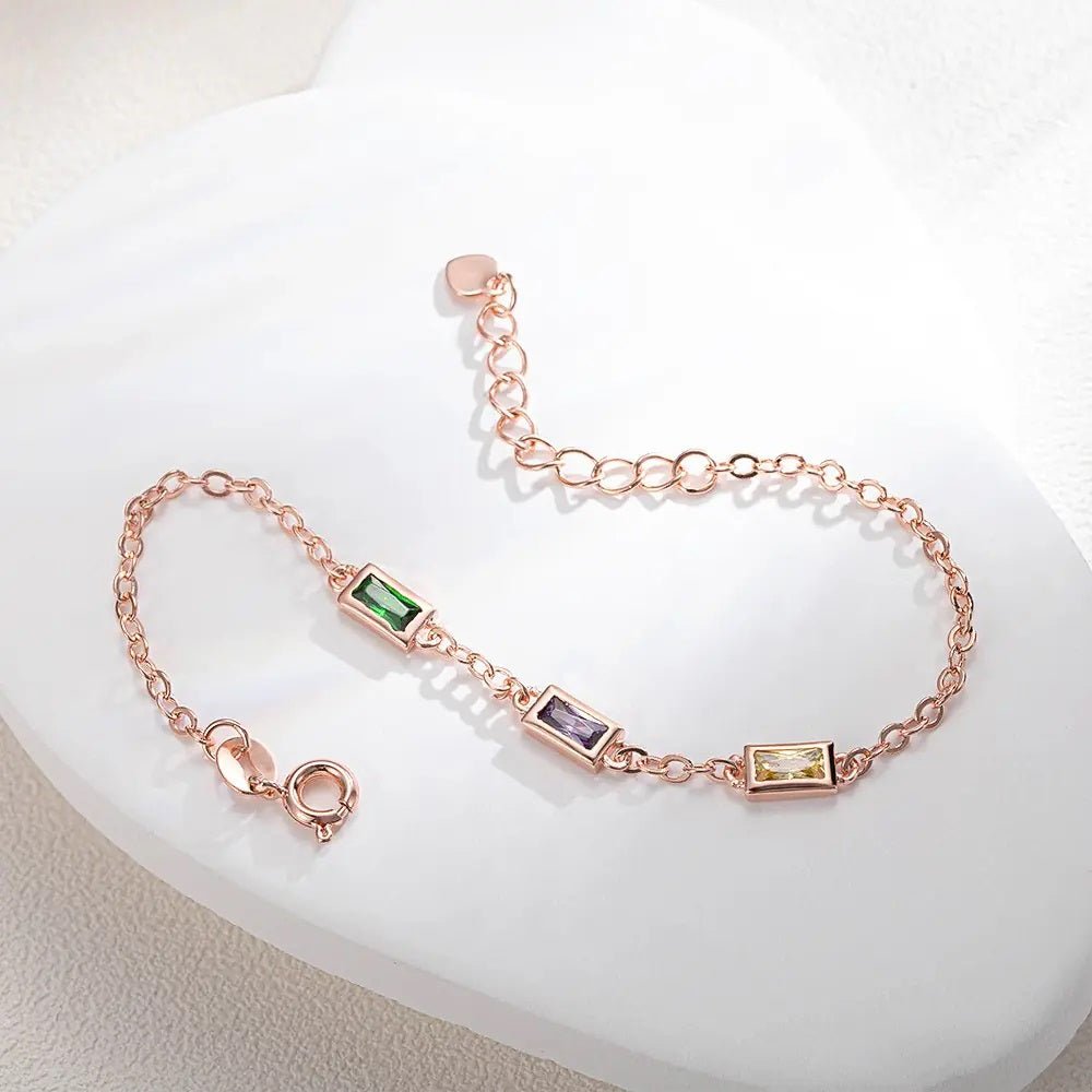 Rectangular Birthstone Bracelet - United Bracelets