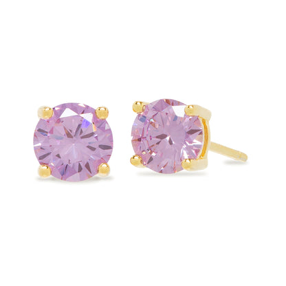 Round Birthstone Stud Earrings - United Bracelets