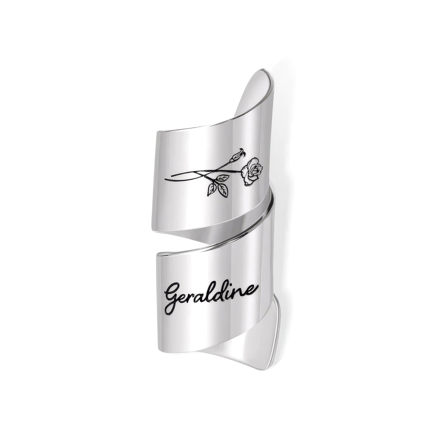 Stethoscope ID Tag with Engraved Birth Flower - United Bracelets