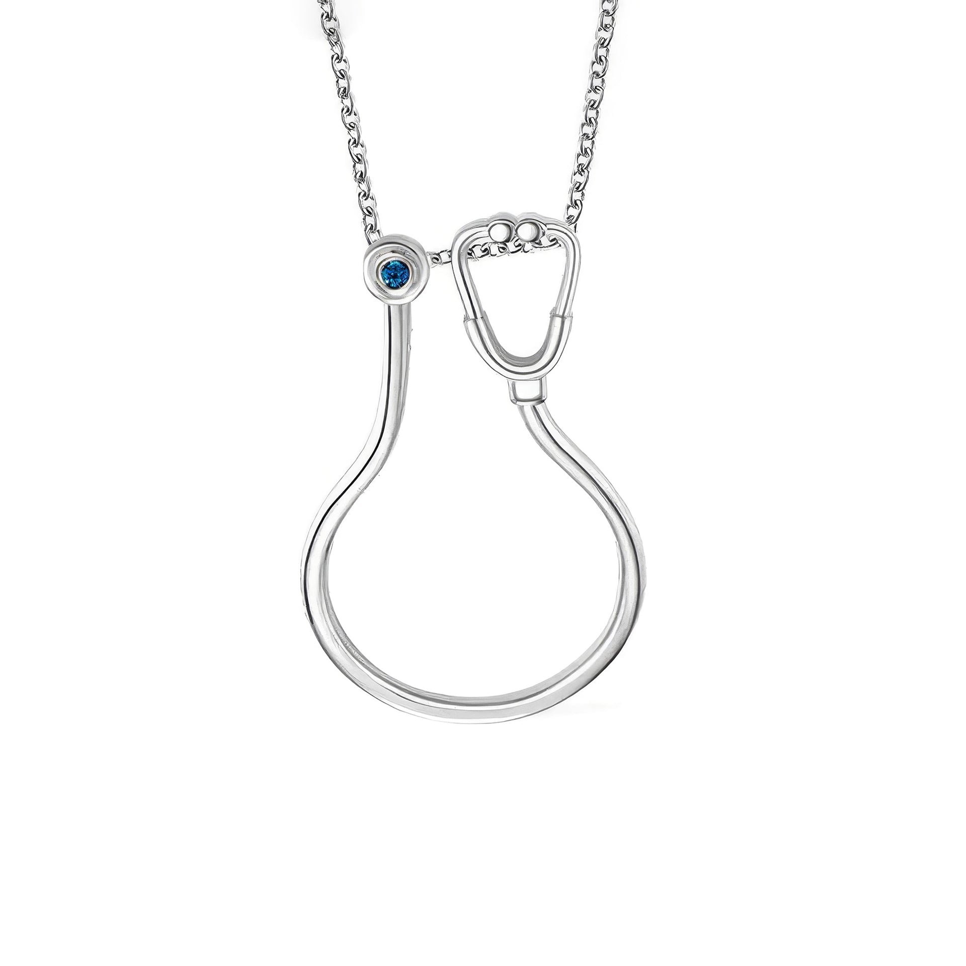 Stethoscope Ring Holder Necklace with Birthstone – United Bracelets