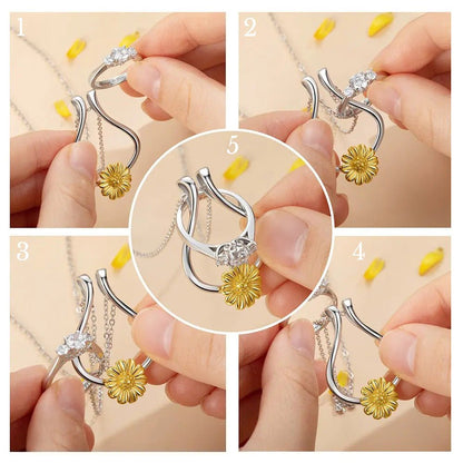 Sunflower Ring Holder Necklace - United Bracelets