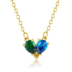 Toi et Moi Pear Birthstone Necklace - United Bracelets