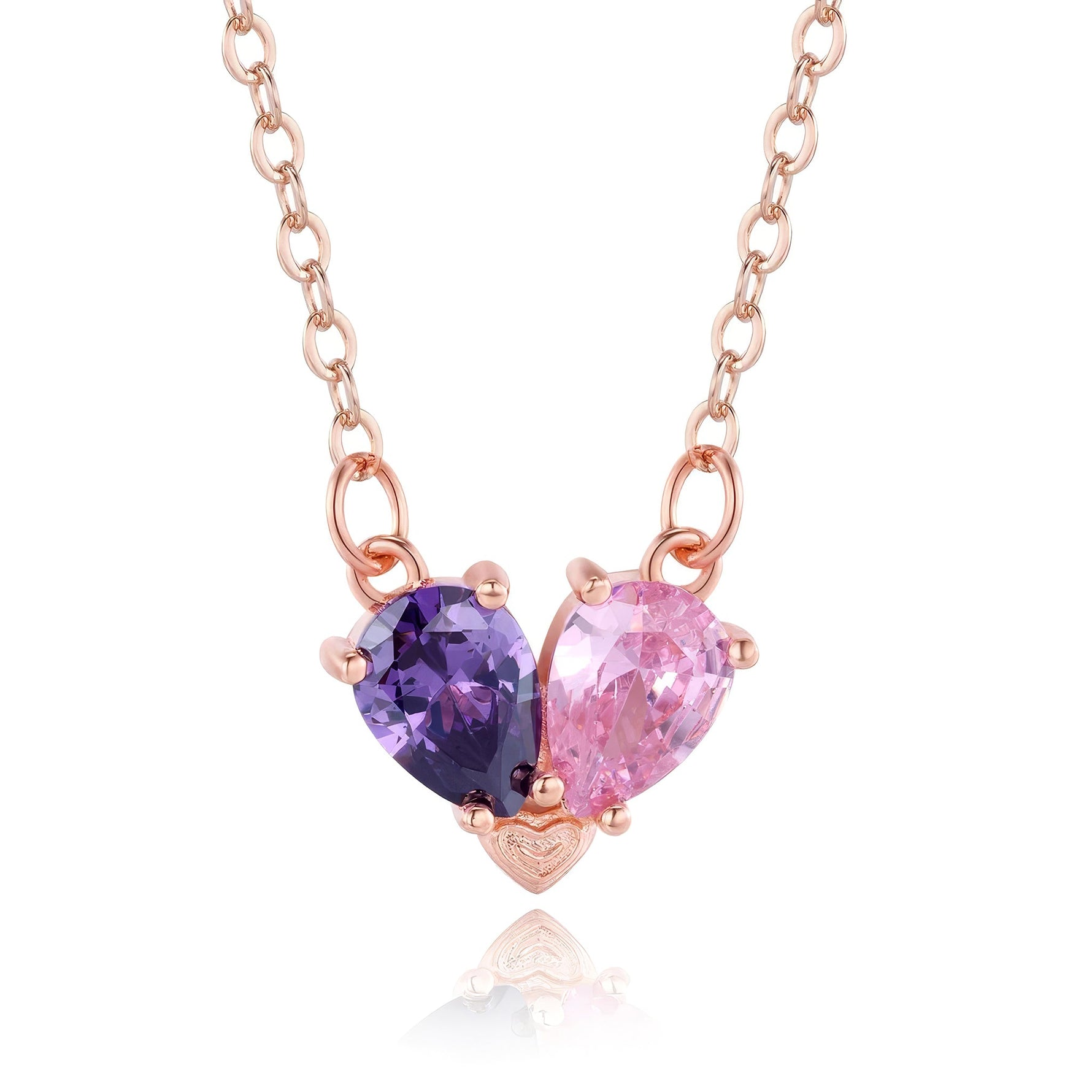 Toi et Moi Pear Birthstone Necklace - United Bracelets