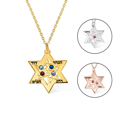 Tree of Life in Star of David Pendant Necklace - United Bracelets