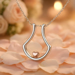Two Tone Ring Holder Necklace with Heart - United Bracelets