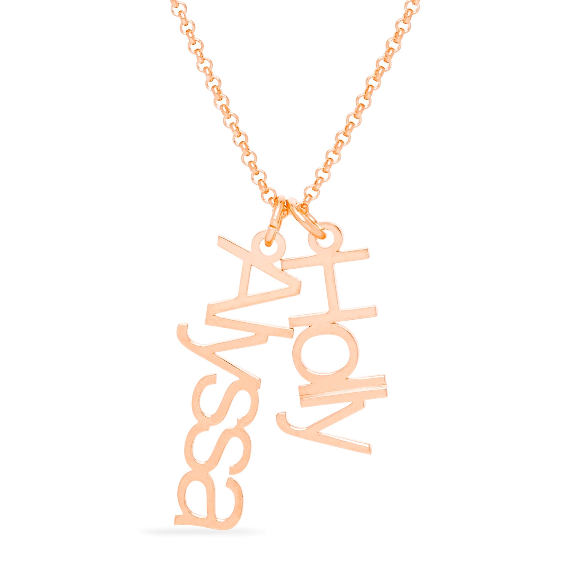 Vertical Name Necklace - United Bracelets