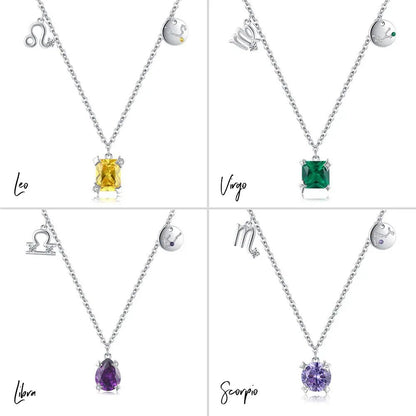 Zodiac Sign Birthstone Necklace - United Bracelets