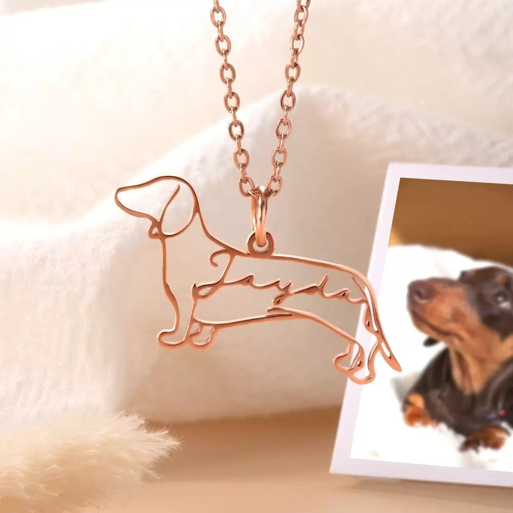 Pet Memorial Gifts Dog Portrait Necklace for Women Personalized Gifts for  Her Summer Jewelry for Cat Mom Paper Clip Chain Necklace Unique Gifts for  Pet Owners -P-CN-AP