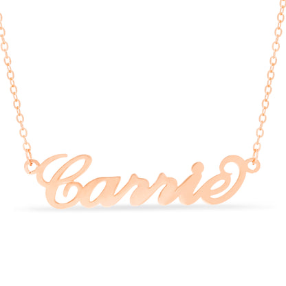 Carrie Style Name Necklace Cable Chain